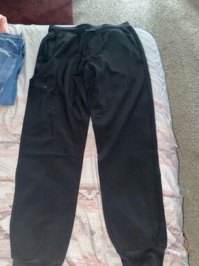 Amazon Women's Black Track Joggers - Drawstring Waist